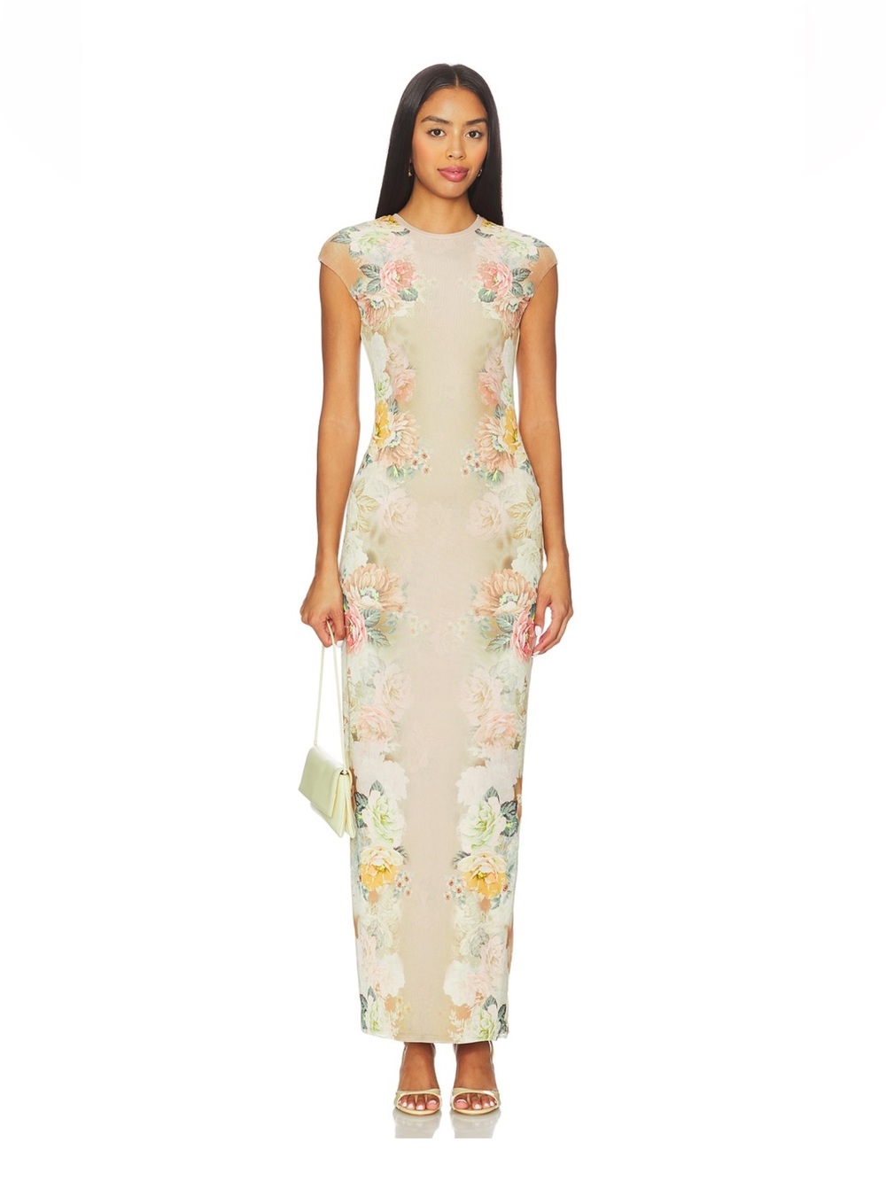 AFRM Cody Dress in Honey Rose Frame